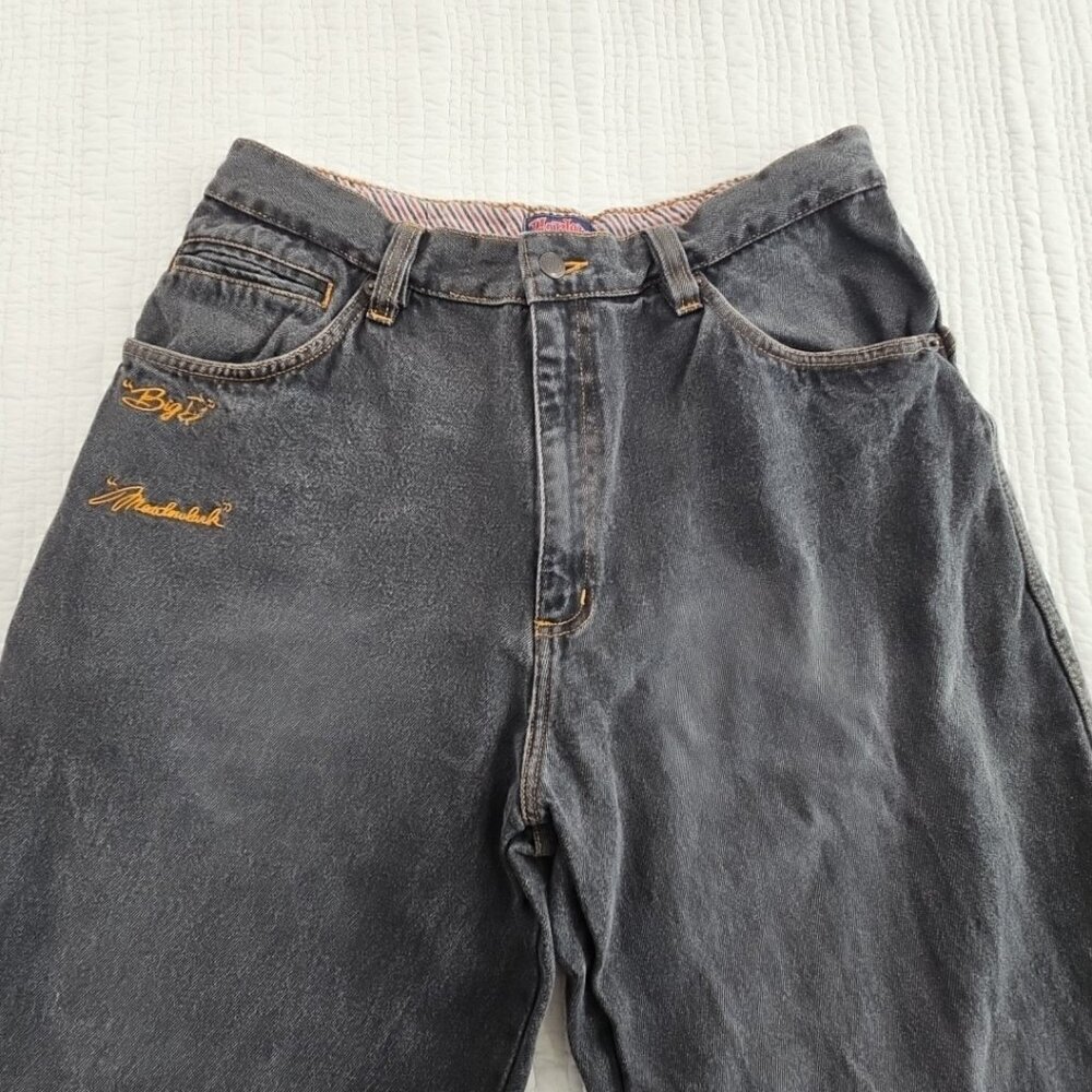 Platinum FUBU Harlem Globetrotters Jeans Big D Meadowlark Patches Removed 36x34 - Picture 9 of 15